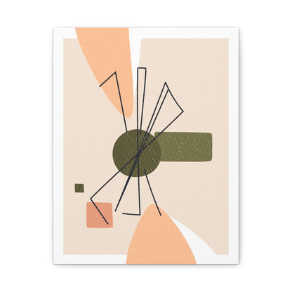 Minimal Pink Line Art Set 1.3 - Matte Canvas Decor with Minimalist Leaf Design