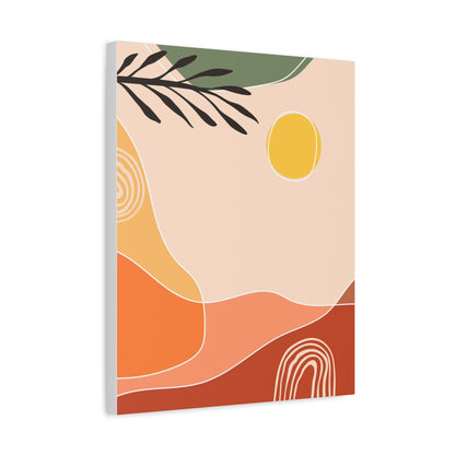 Sunway Minimal Art Set 1.2 - Matte Canvas Decor with Minimalist Leaf Design