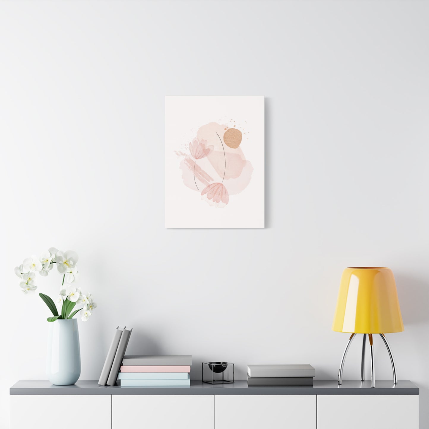 Abstract Earthy Florals Art Set 1.2 - Matte Canvas Decor with Minimalist Leaf Design