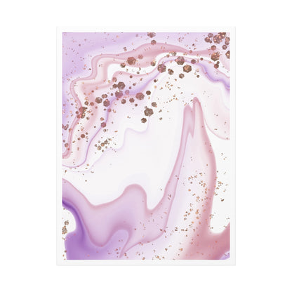 Blush Pink Marble Wall Art Set 1.1 - Matte Canvas Decor with Minimalist Leaf Design