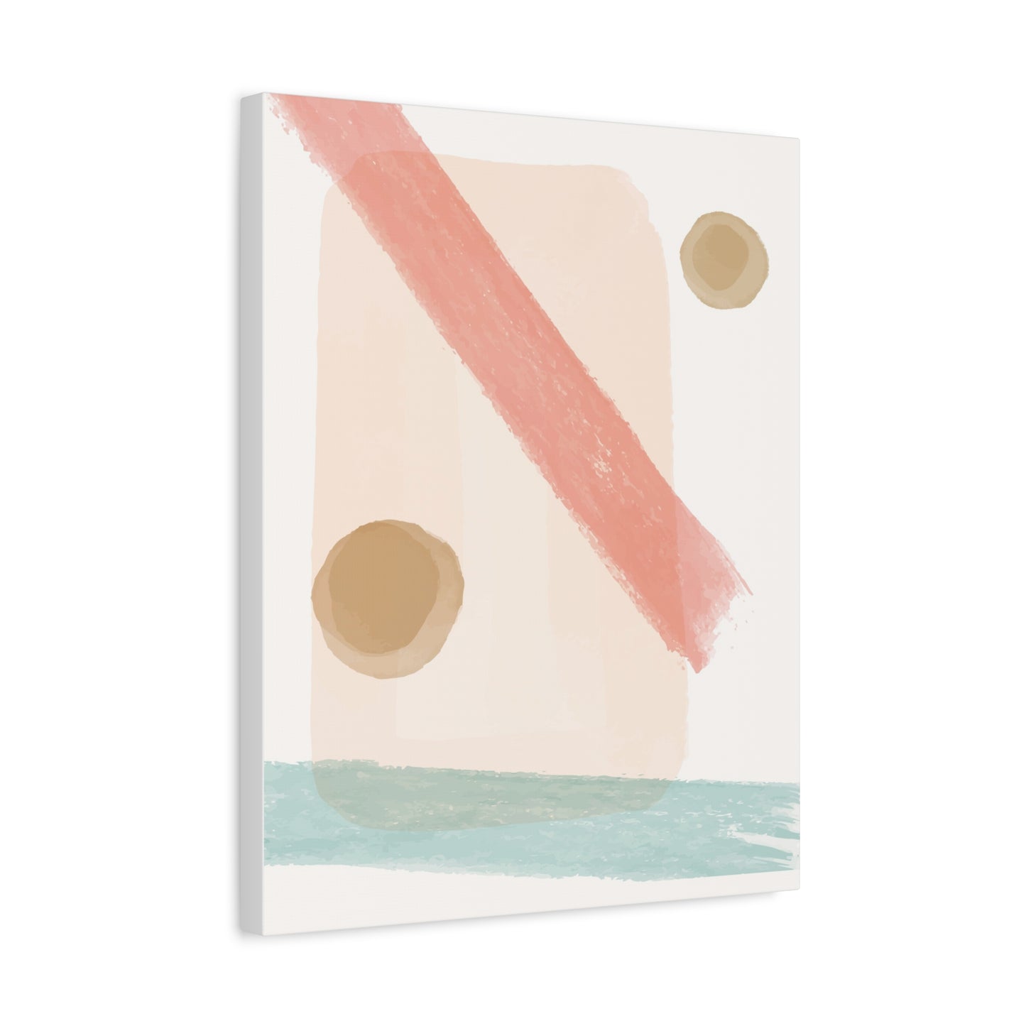 Pastel Pulse Art Set 1.2 - Matte Canvas Decor with Minimalist Leaf Design