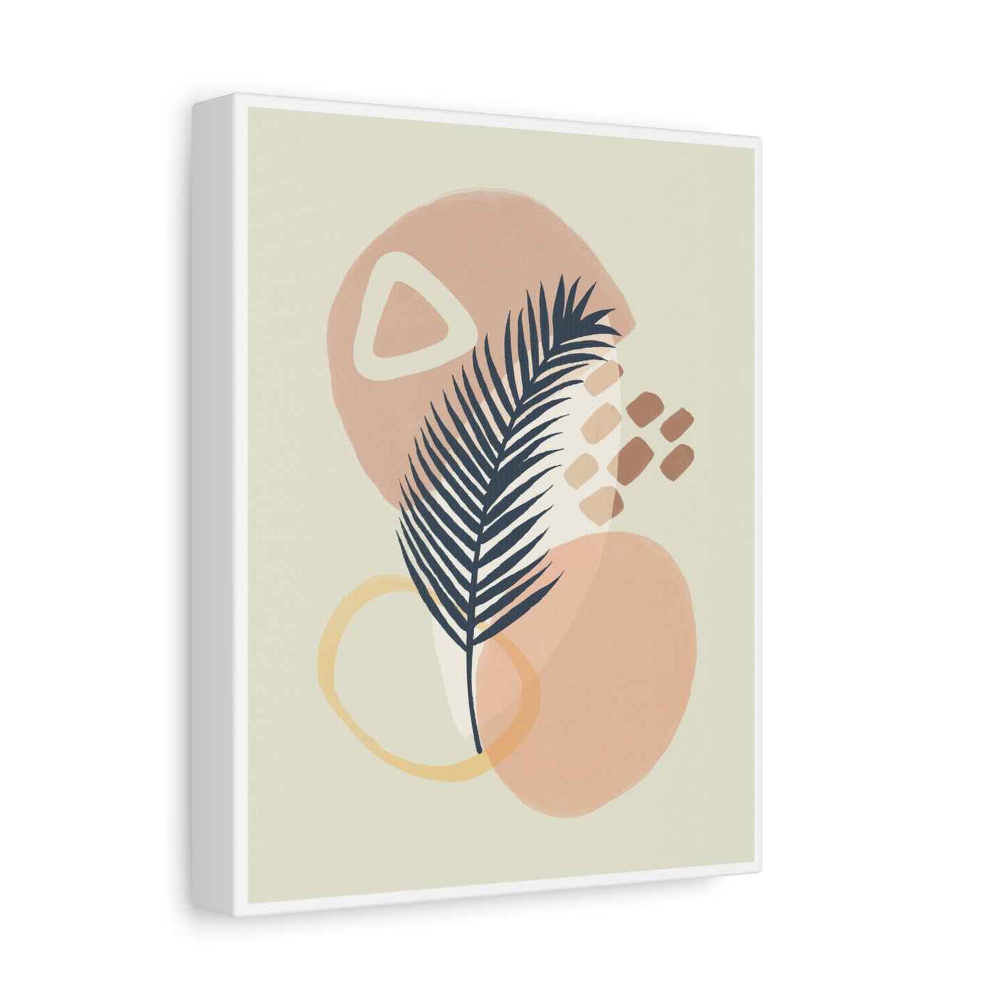 Pink Minimal  Flower Art Set 1.2 - Matte Canvas Decor with Minimalist Leaf Design