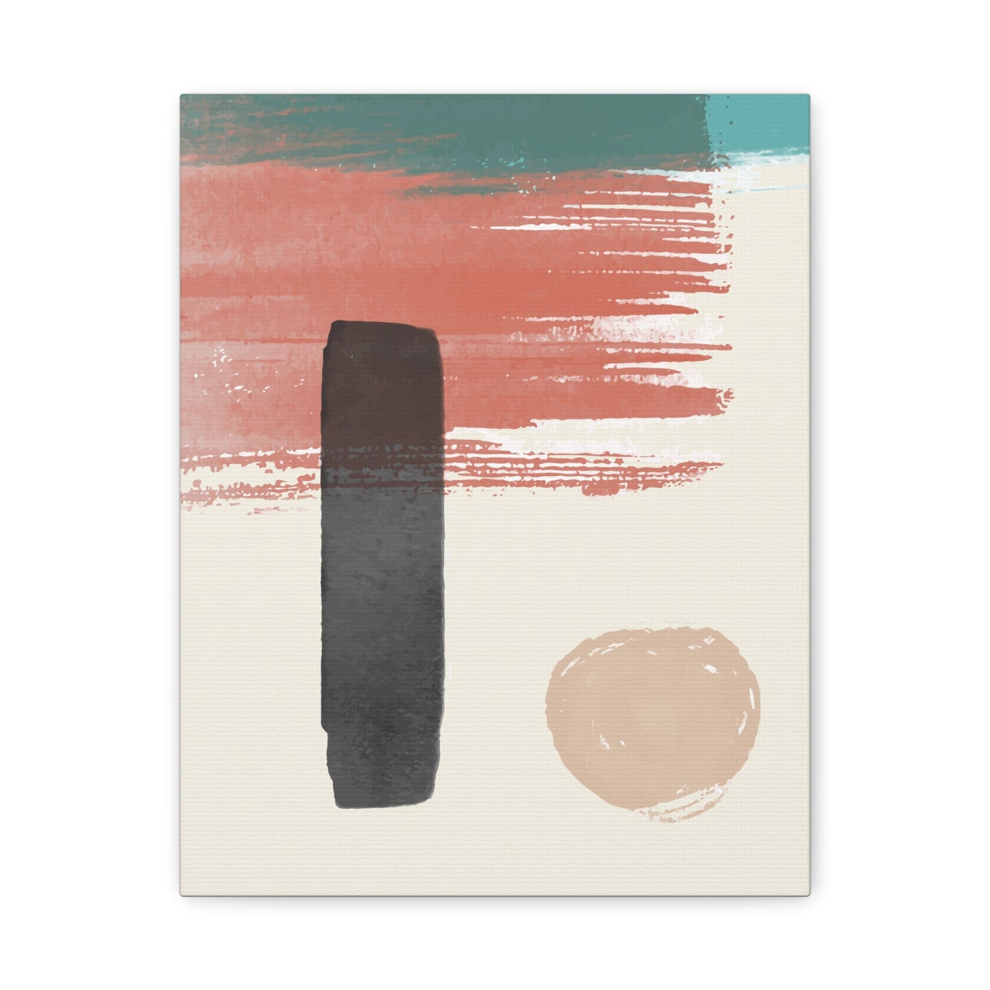 Soft Dune Palette Art 1.2 - Matte Canvas Decor with Minimalist Leaf Design