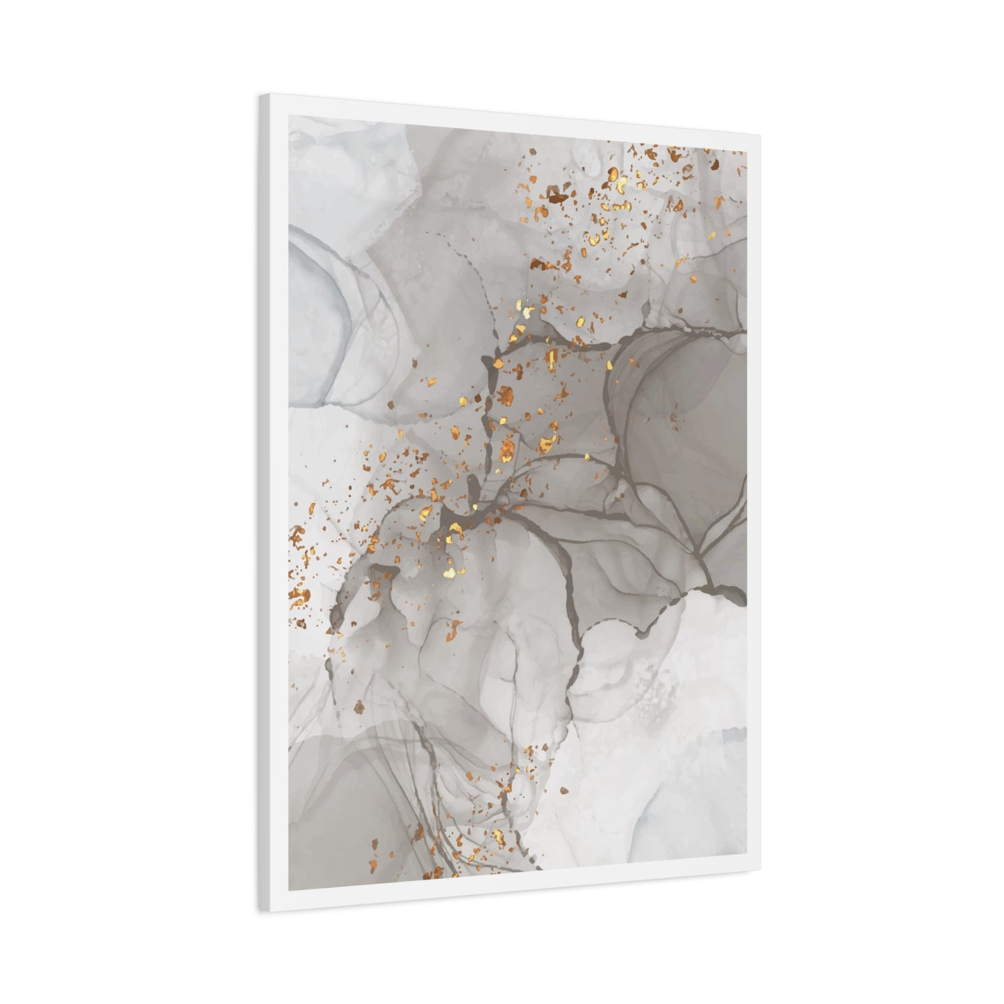 Ash Dust Art Set 1.1 - Matte Canvas Decor with Minimalist Leaf Design