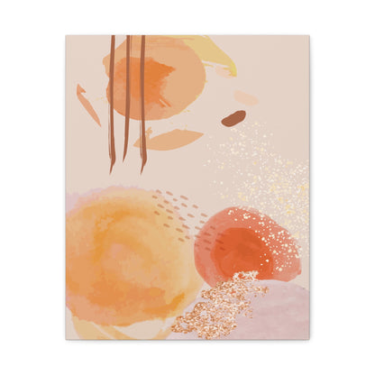 Sunlit Spark Art Set 1.3 - Matte Canvas Decor with Minimalist Leaf Design