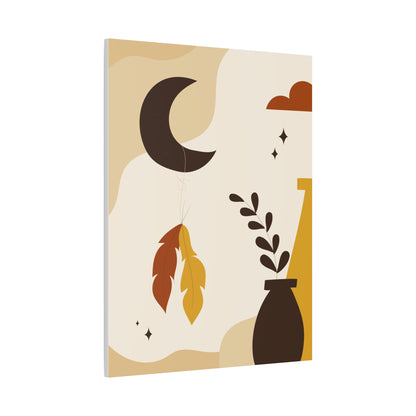 Nocturne Petal Art Set 1.2 - Matte Canvas Decor with Minimalist Leaf Design