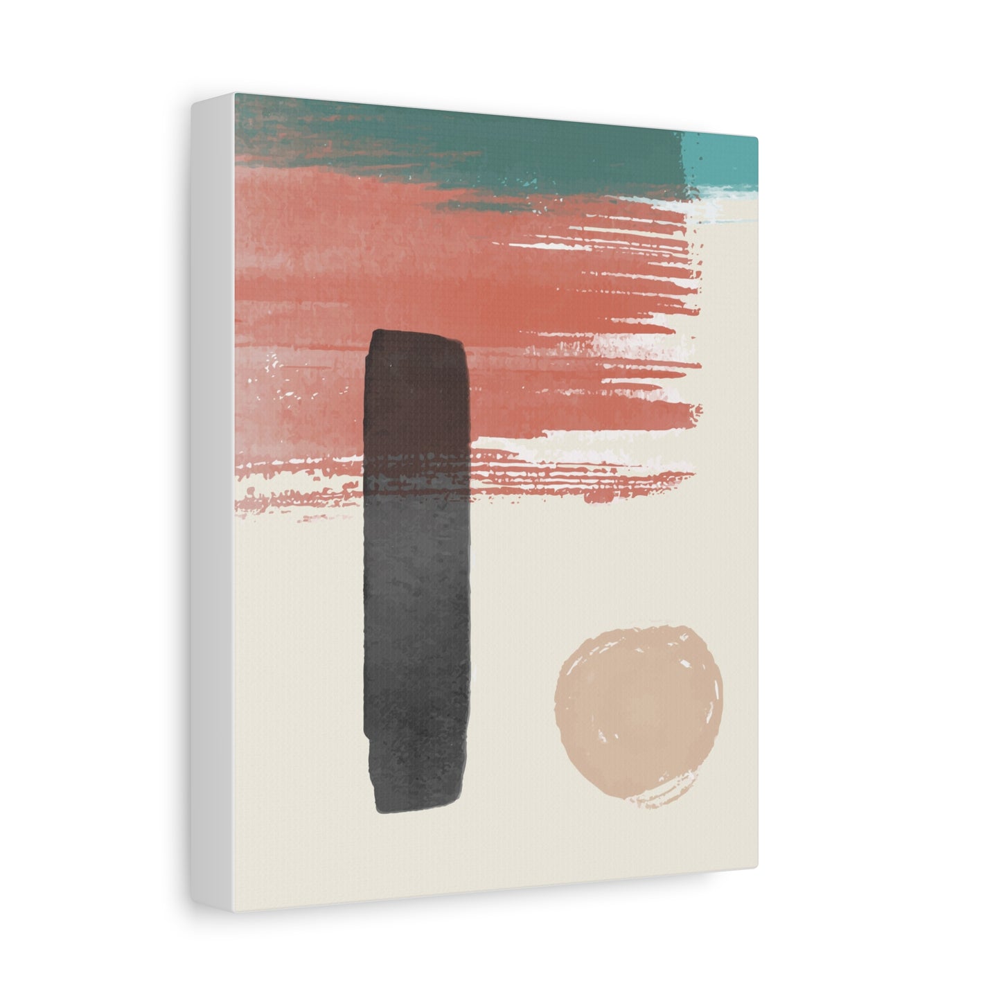 Soft Dune Palette Art 1.2 - Matte Canvas Decor with Minimalist Leaf Design