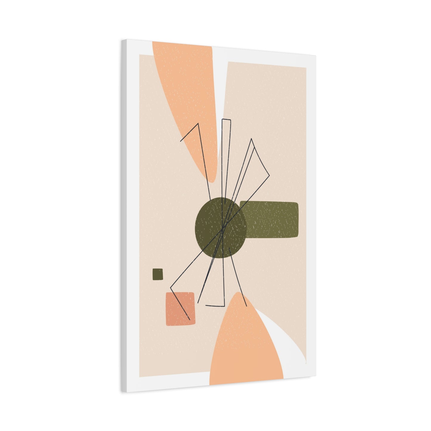 Minimal Pink Line Art Set 1.3 - Matte Canvas Decor with Minimalist Leaf Design