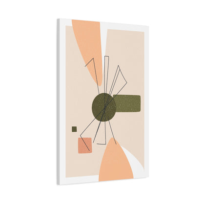 Minimal Pink Line Art Set 1.3 - Matte Canvas Decor with Minimalist Leaf Design