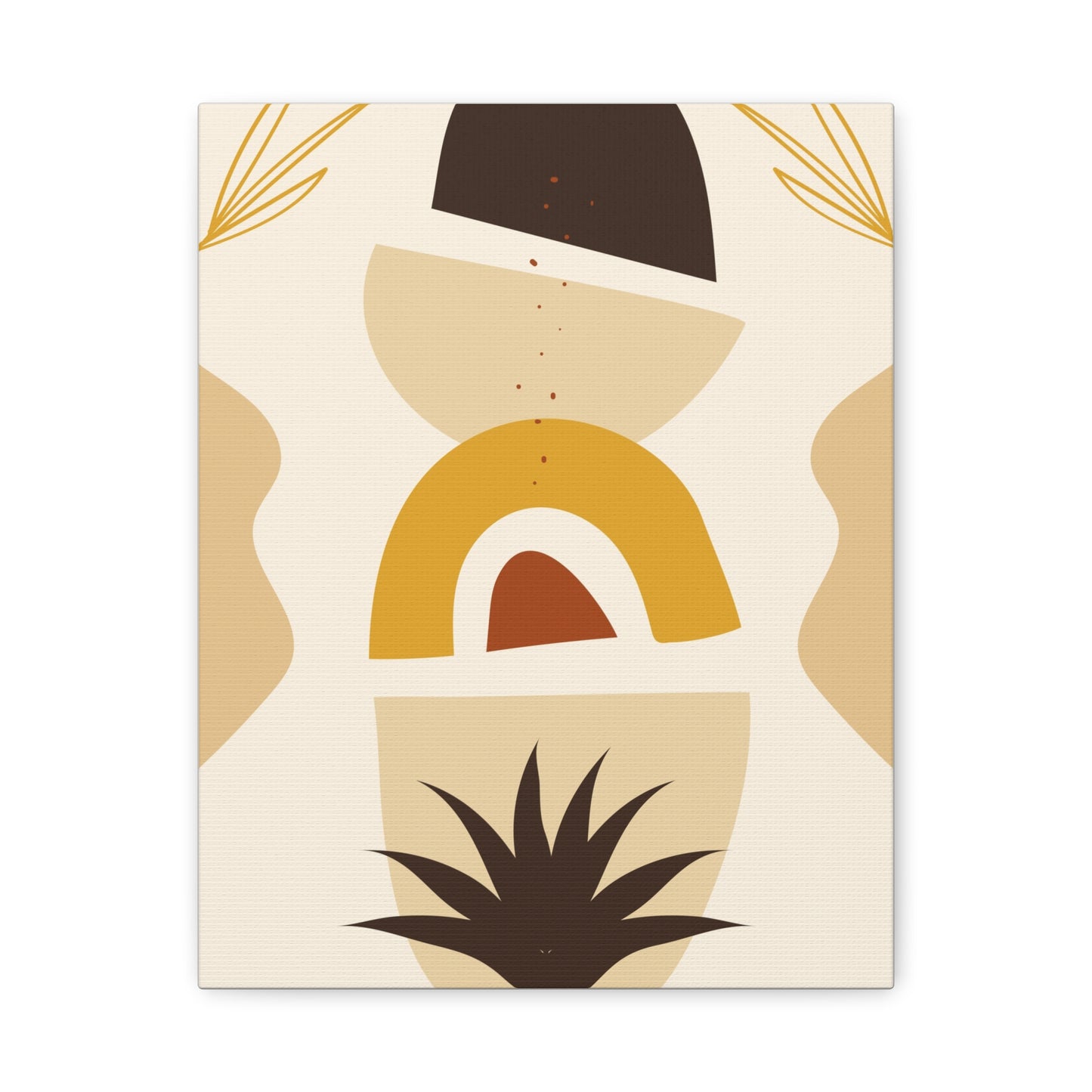 Nocturne Petal Art Set 1.1 - Matte Canvas Decor with Minimalist Leaf Design