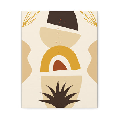 Nocturne Petal Art Set 1.1 - Matte Canvas Decor with Minimalist Leaf Design
