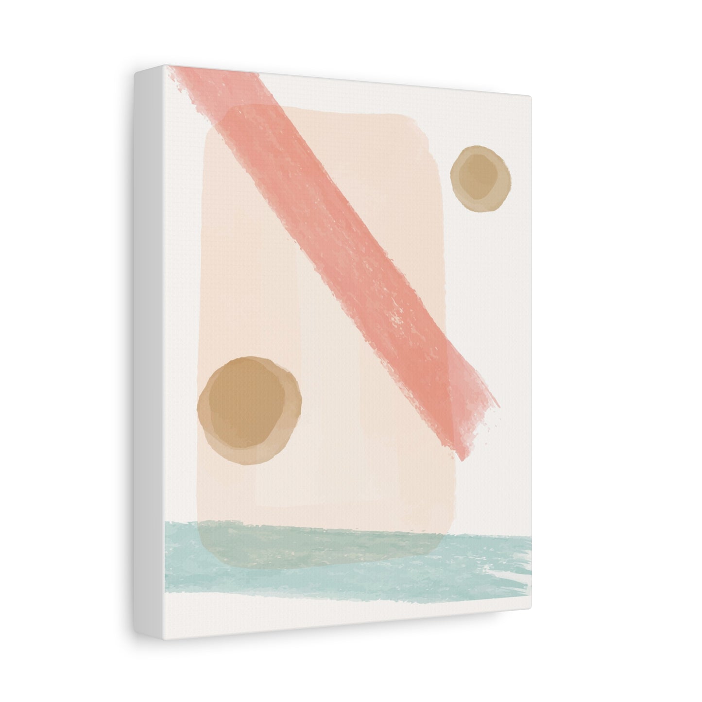 Pastel Pulse Art Set 1.2 - Matte Canvas Decor with Minimalist Leaf Design