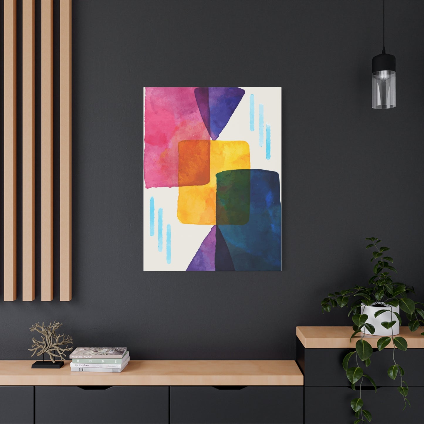 Liquid Calm ArT Set 1.1 - Matte Canvas Decor with Minimalist Leaf Design