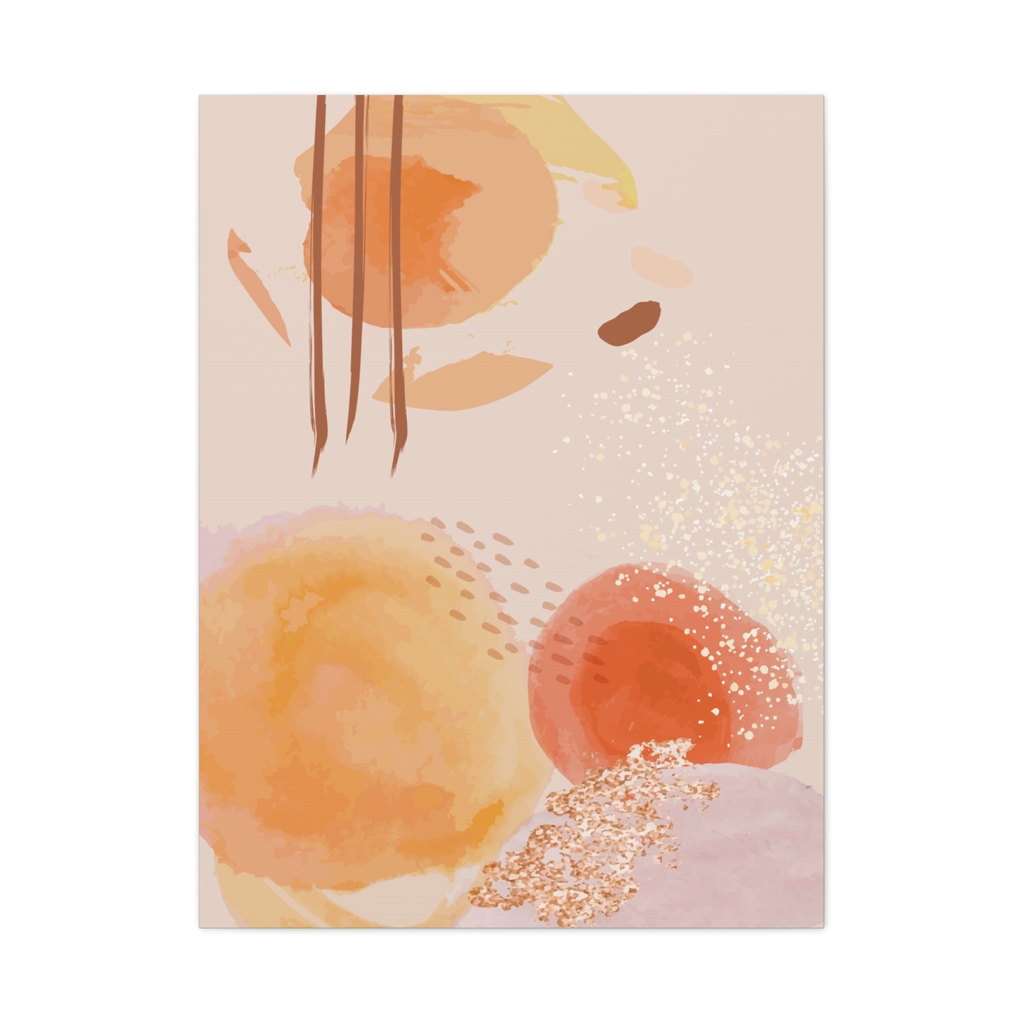 Sunlit Spark Art Set 1.3 - Matte Canvas Decor with Minimalist Leaf Design