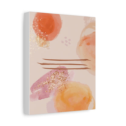 Sunlit Spark Art Set 1.1 - Matte Canvas Decor with Minimalist Leaf Design