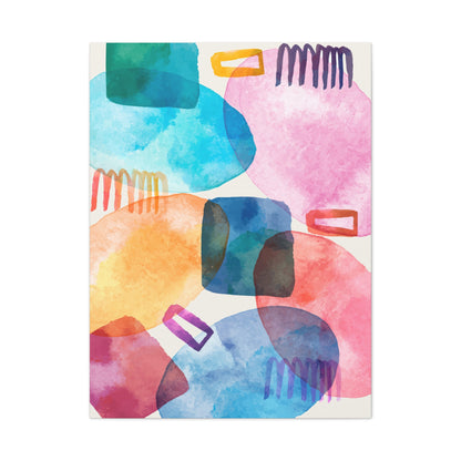 Liquid Calm Art Set 1.3 - Matte Canvas Decor with Minimalist Leaf Design