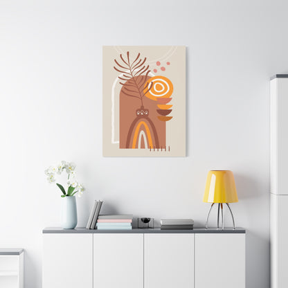 Wander Vase Art Set 1.2 - Matte Canvas Decor with Minimalist Leaf Design