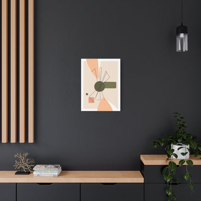 Minimal Pink Line Art Set 1.3 - Matte Canvas Decor with Minimalist Leaf Design