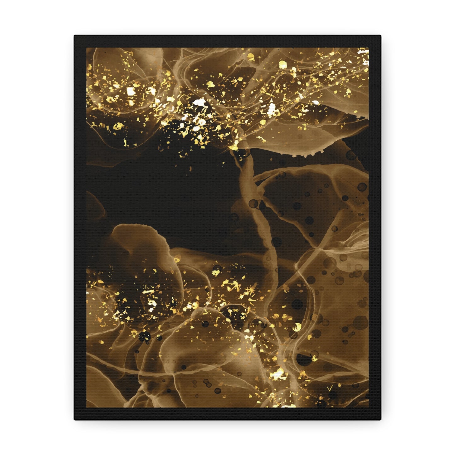 Gold Dust Art Set 1.3 - Matte Canvas Decor with Minimalist Leaf Design
