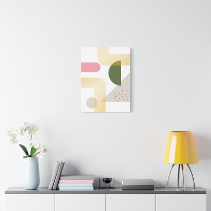 Minimal Geo Art Set 1.3 - Matte Canvas Decor with Minimalist Leaf Design