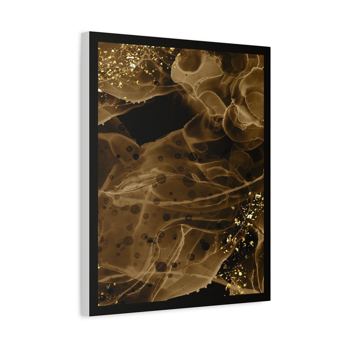 Gold Dust Art Set 1.2 - Matte Canvas Decor with Minimalist Leaf Design