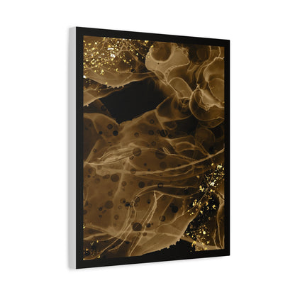 Gold Dust Art Set 1.2 - Matte Canvas Decor with Minimalist Leaf Design