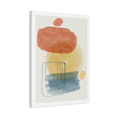 Wander Brush Art 1.1 - Matte Canvas Decor with Minimalist Leaf Design