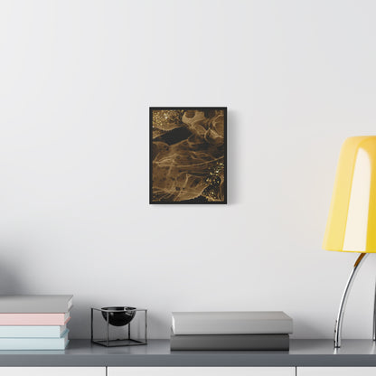 Gold Dust Art Set 1.2 - Matte Canvas Decor with Minimalist Leaf Design