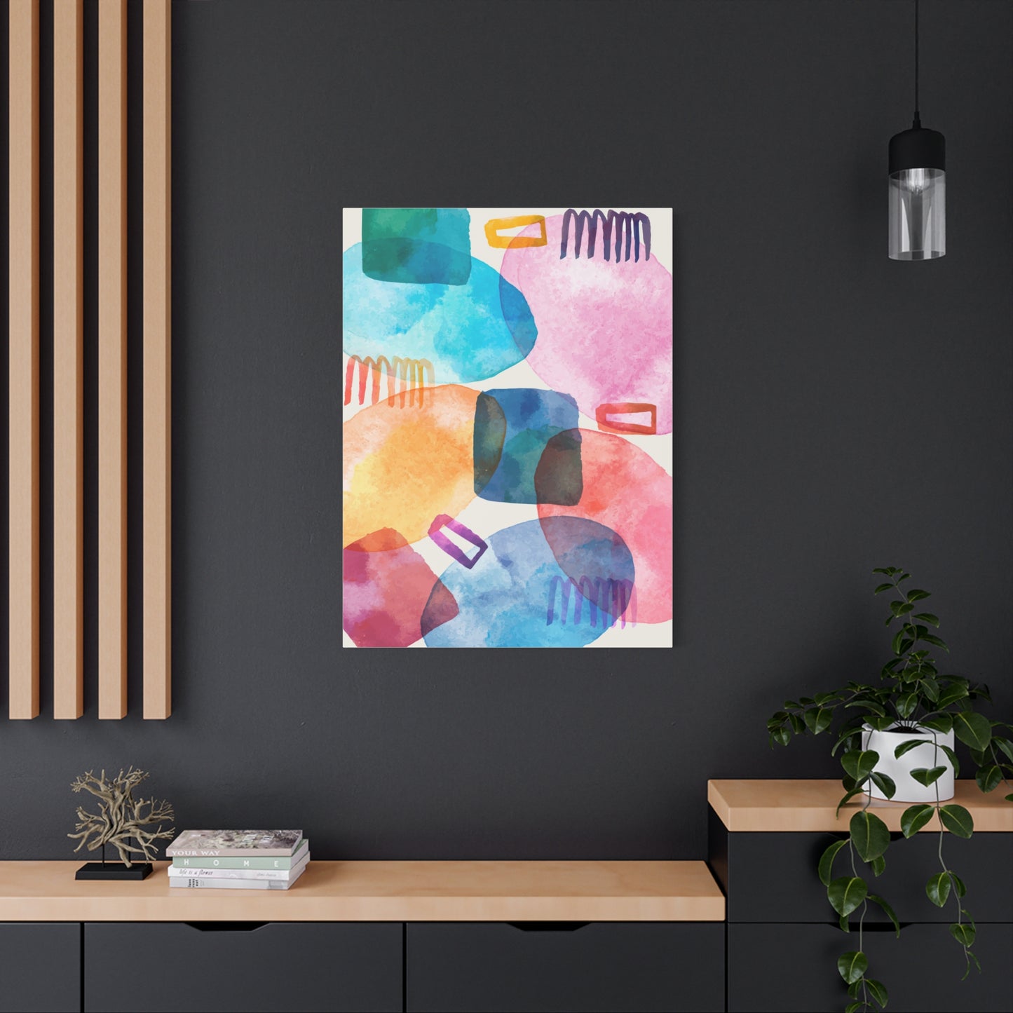 Liquid Calm Art Set 1.3 - Matte Canvas Decor with Minimalist Leaf Design