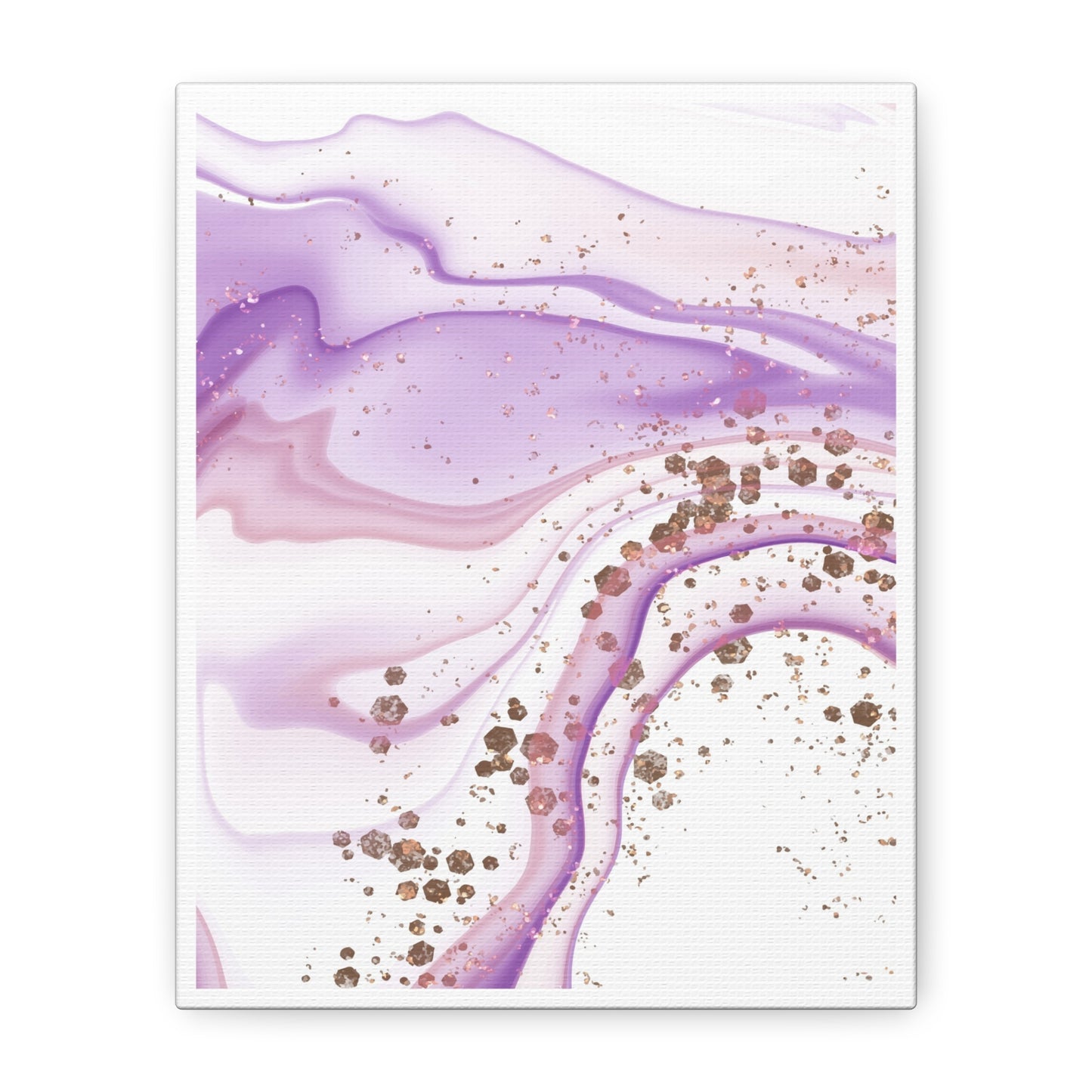 Blush Pink Marble Wall Art Set 1.3 - Matte Canvas Decor with Minimalist Leaf Design