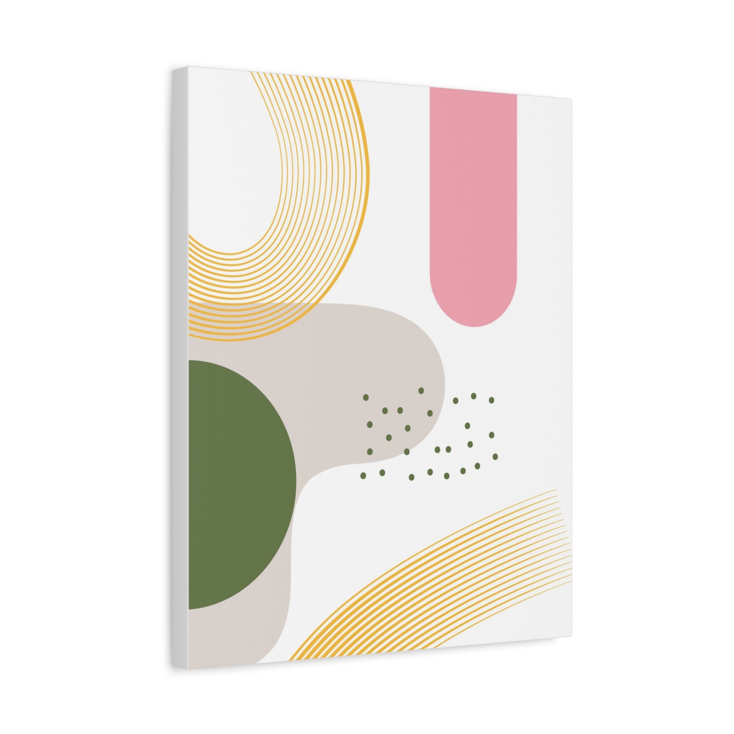 Minimal Geo Art Set 1.2 - Matte Canvas Decor with Minimalist Leaf Design