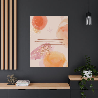 Sunlit Spark Art Set 1.1 - Matte Canvas Decor with Minimalist Leaf Design
