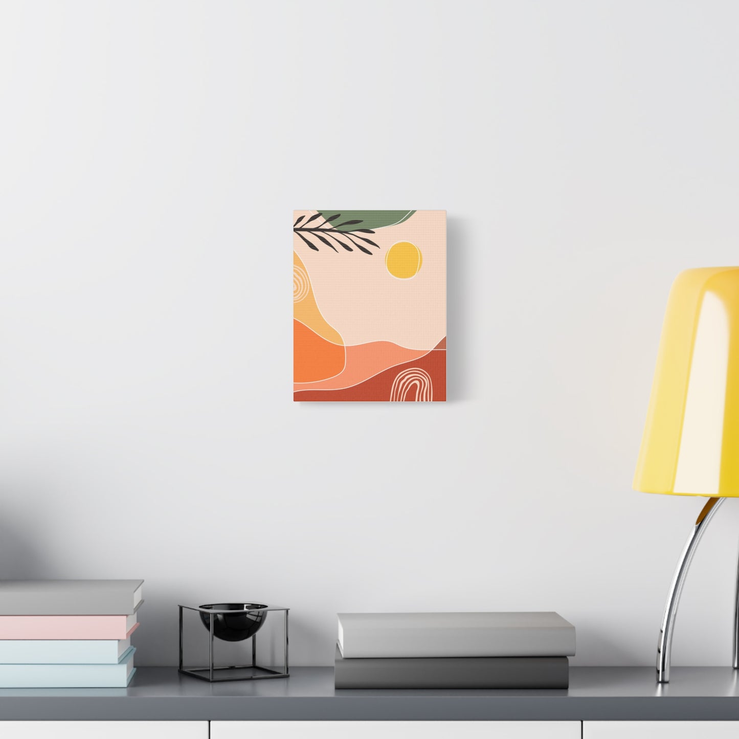Sunway Minimal Art Set 1.2 - Matte Canvas Decor with Minimalist Leaf Design