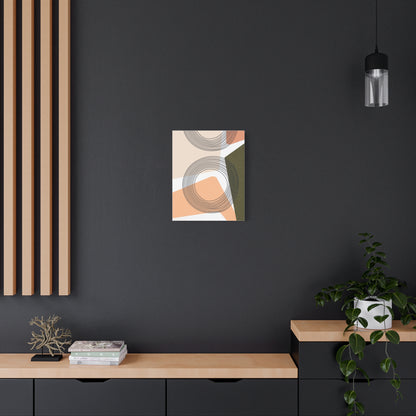 Minimal Pink Line Art Set 1.2 - Matte Canvas Decor with Minimalist Leaf Design