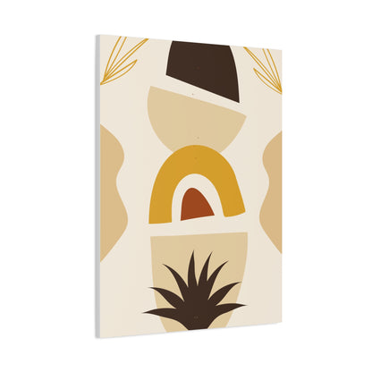 Nocturne Petal Art Set 1.1 - Matte Canvas Decor with Minimalist Leaf Design