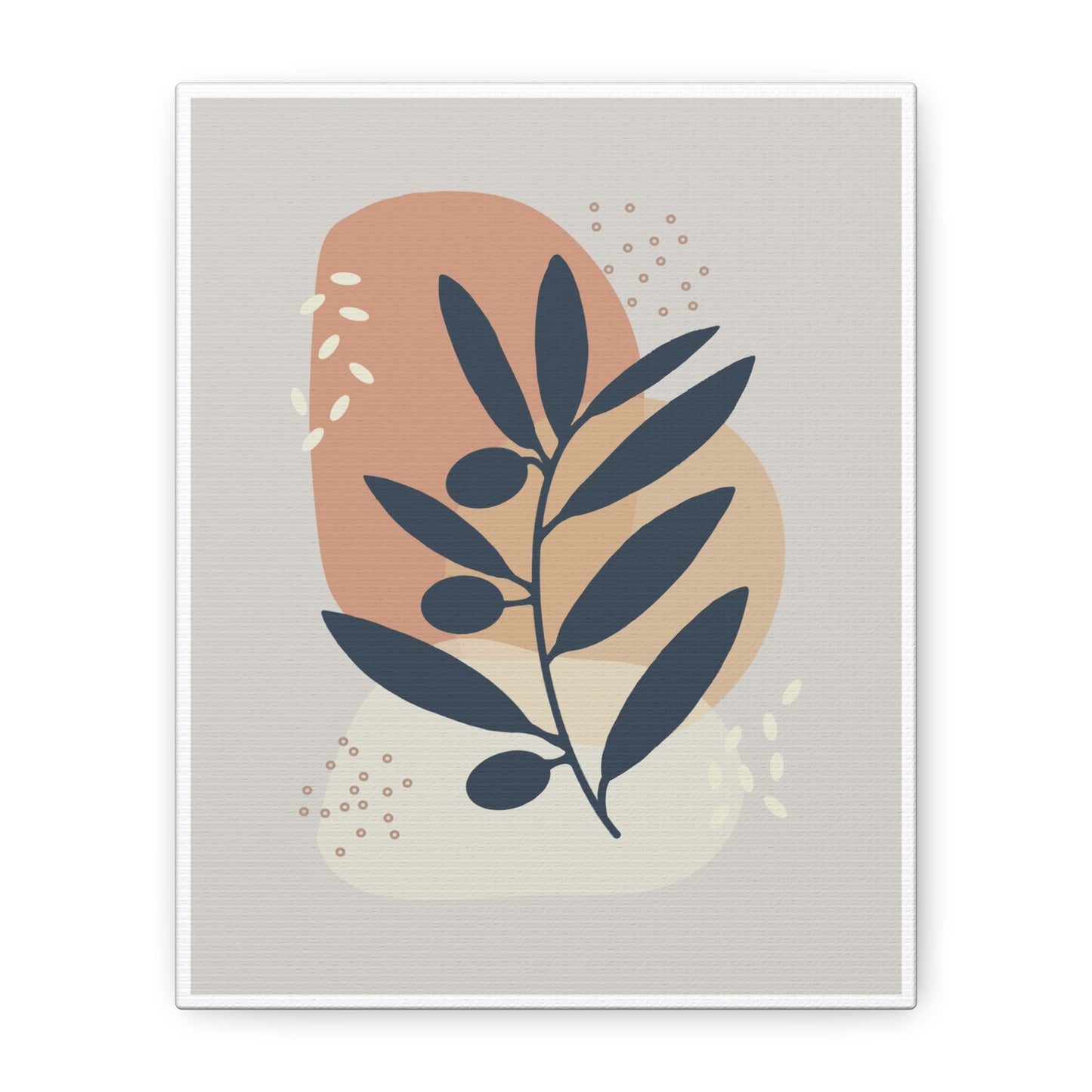 Pink Minimal  Flower Art Set 1.3 - Matte Canvas Decor with Minimalist Leaf Design