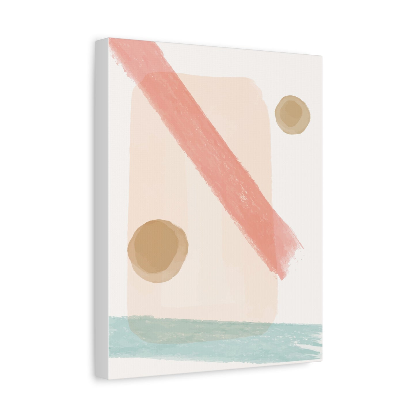 Pastel Pulse Art Set 1.2 - Matte Canvas Decor with Minimalist Leaf Design