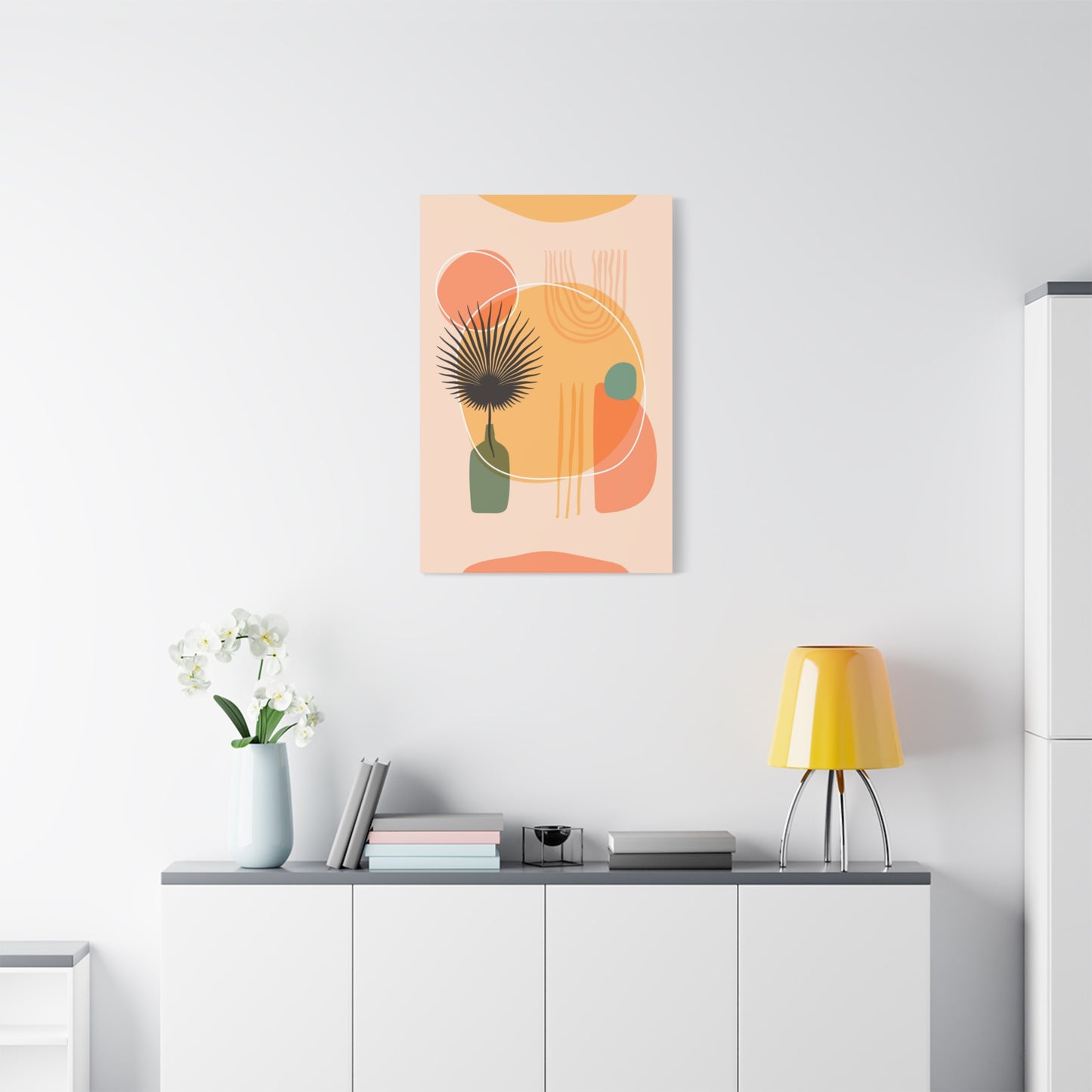 Sunway Minimal Art Set 1.1 - Matte Canvas Decor with Minimalist Leaf Design