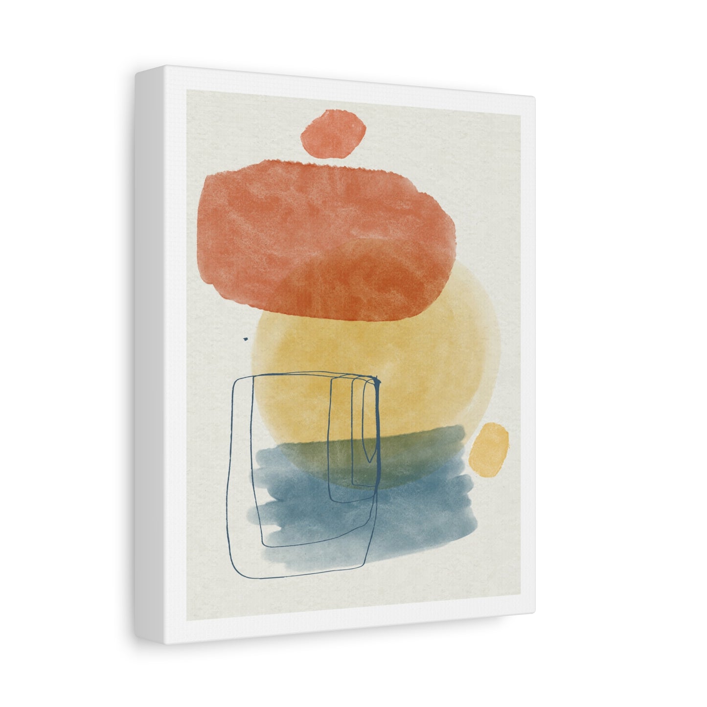 Wander Brush Art 1.1 - Matte Canvas Decor with Minimalist Leaf Design