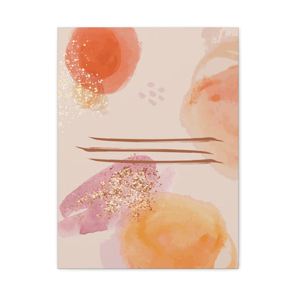 Sunlit Spark Art Set 1.1 - Matte Canvas Decor with Minimalist Leaf Design