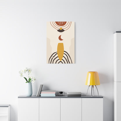 Nocturne Petal Art Set 1.3 - Matte Canvas Decor with Minimalist Leaf Design