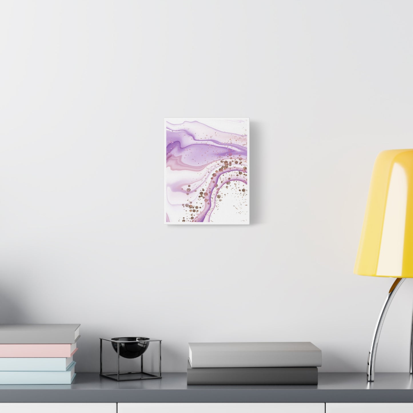 Blush Pink Marble Wall Art Set 1.3 - Matte Canvas Decor with Minimalist Leaf Design