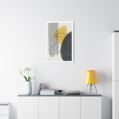 Gold Watercolor Wall Art Set 1.2 - Matte Canvas Decor with Minimalist Leaf Design