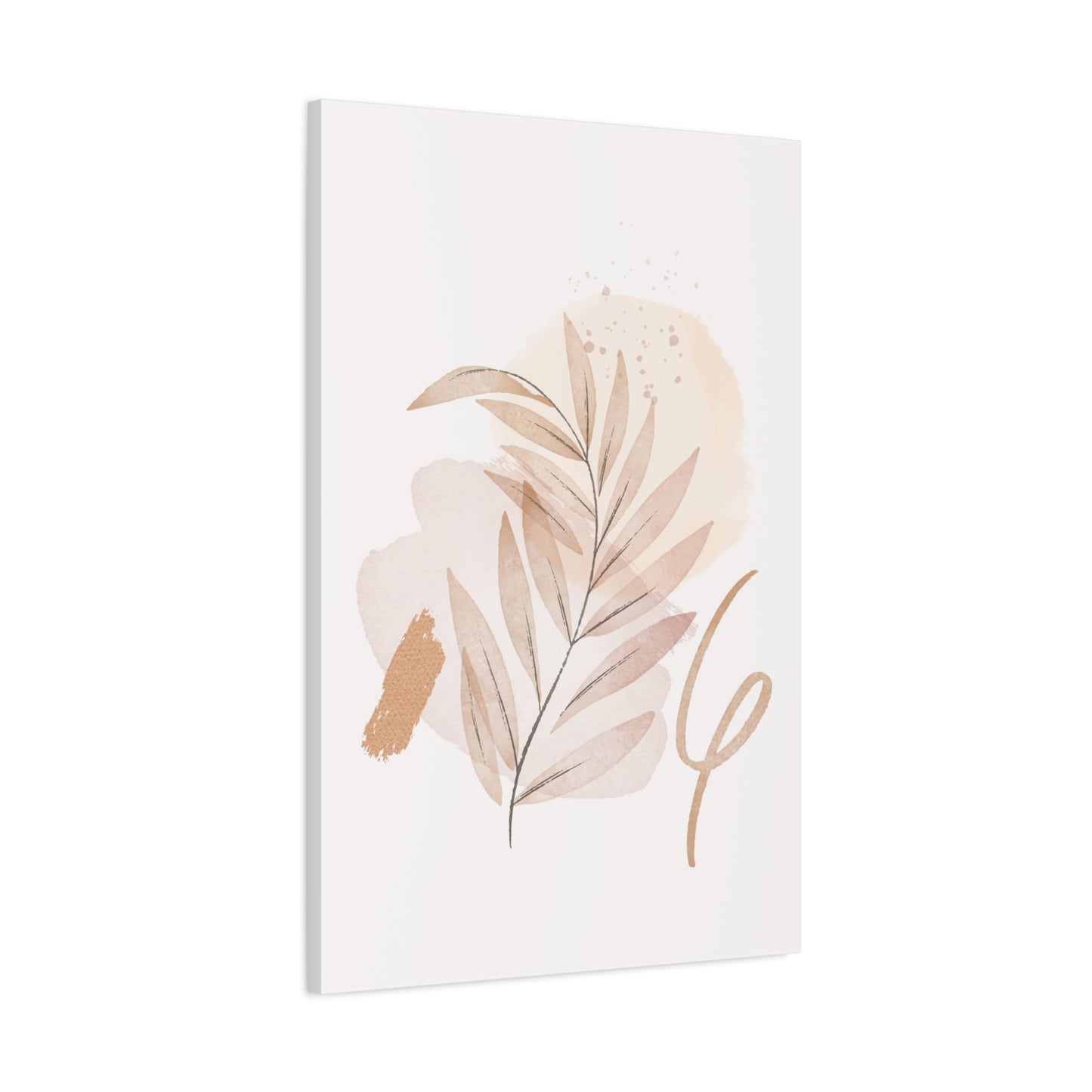 Abstract Earthy Florals Art Set 1.3- Matte Canvas Decor with Minimalist Leaf Design