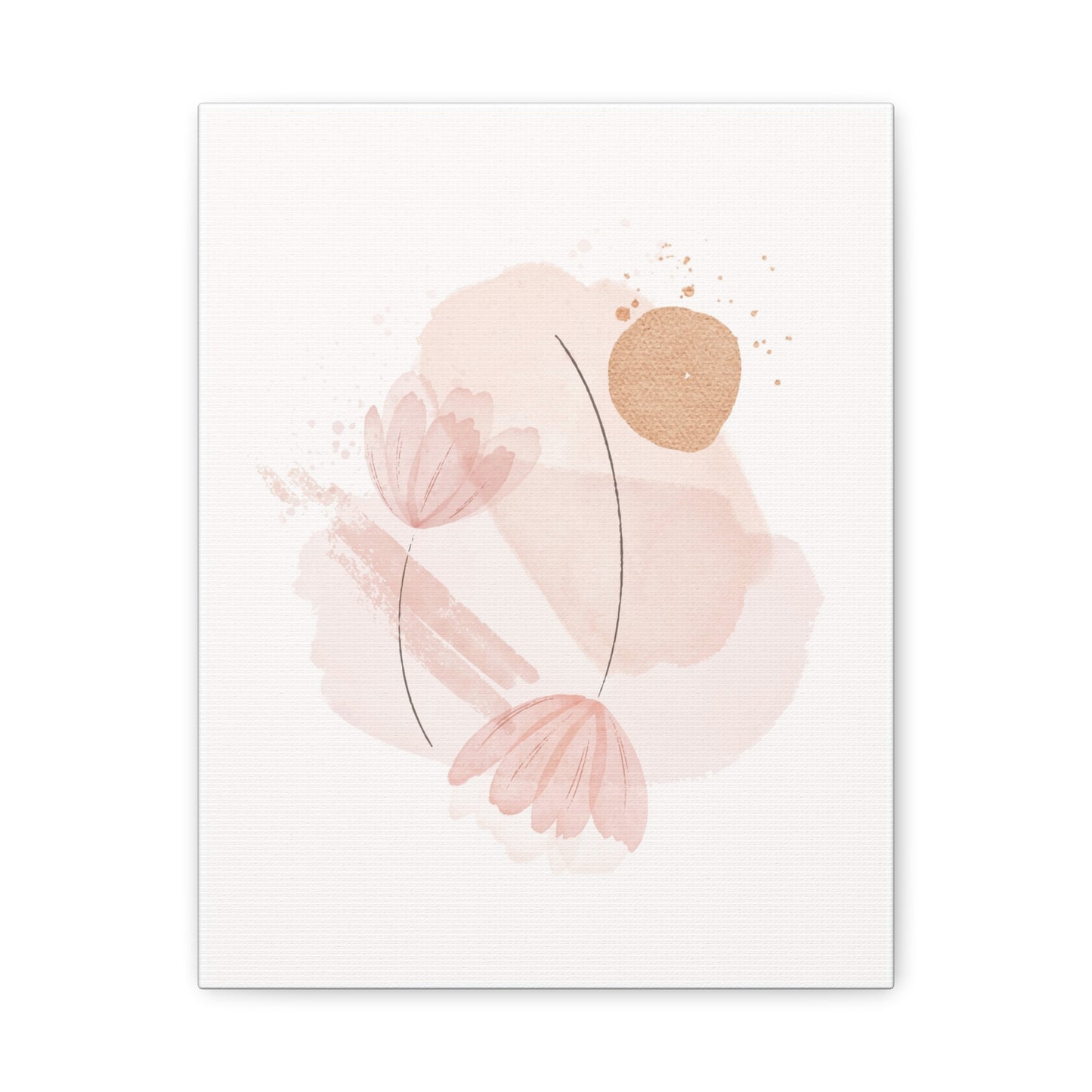 Abstract Earthy Florals Art Set 1.2 - Matte Canvas Decor with Minimalist Leaf Design