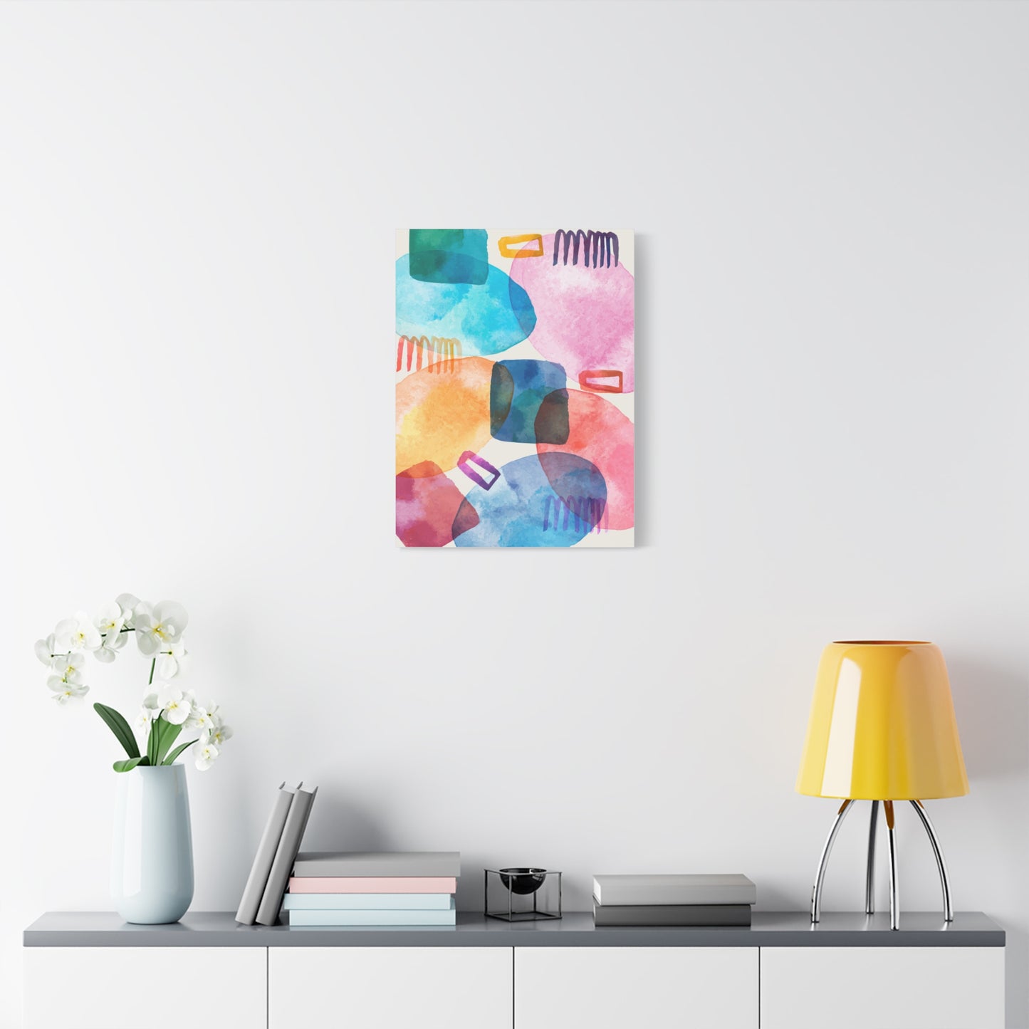 Liquid Calm Art Set 1.3- Matte Canvas Decor with Minimalist Leaf Design