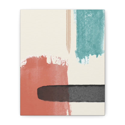 Soft Dune Palette Art 1.1 - Matte Canvas Decor with Minimalist Leaf Design