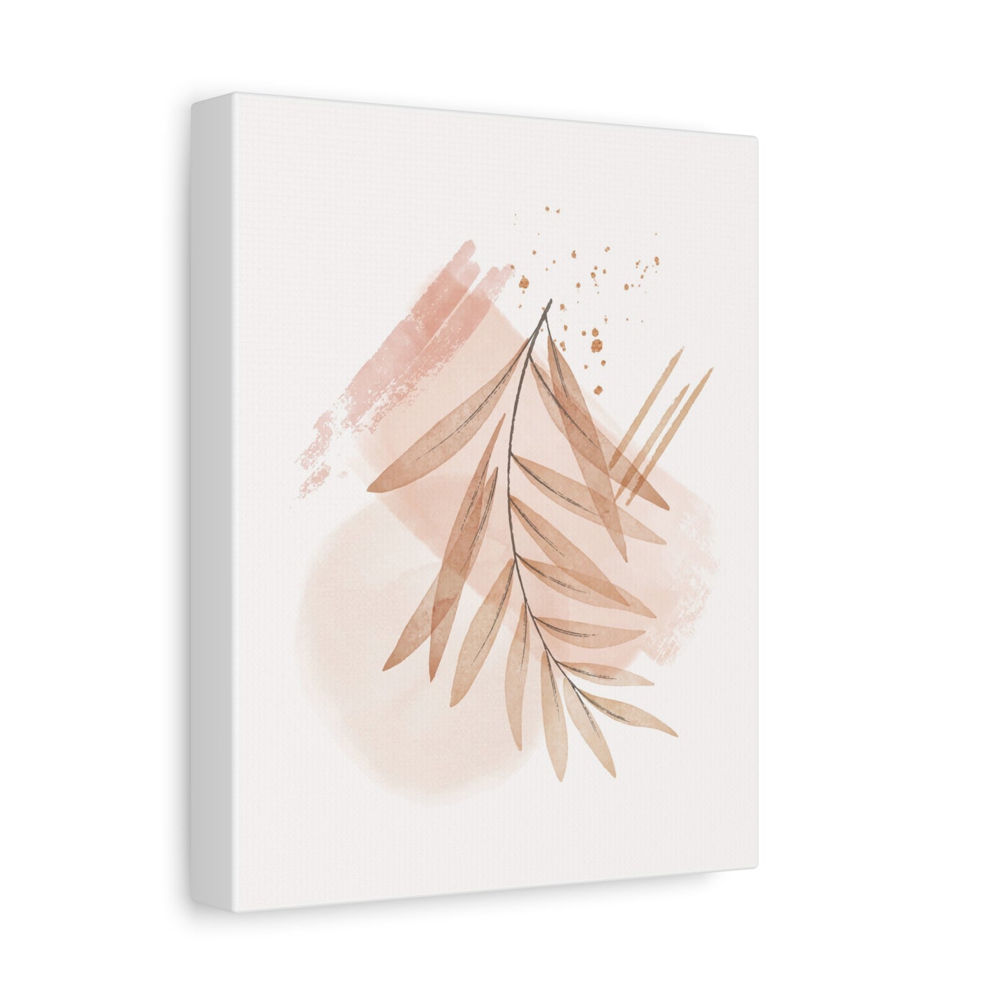 Abstract Earthy Florals Art Set 1.1 - Matte Canvas Decor with Minimalist Leaf Design