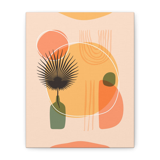 Sunway Minimal Art Set 1.1 - Matte Canvas Decor with Minimalist Leaf Design