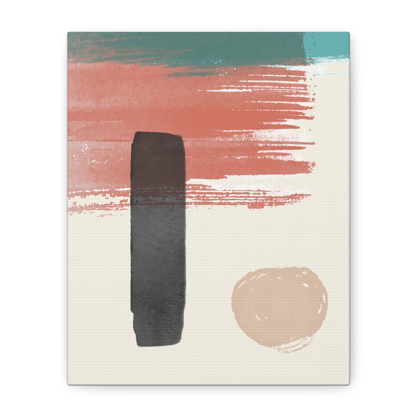 Soft Dune Palette Art 1.2 - Matte Canvas Decor with Minimalist Leaf Design